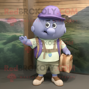 Lavendel But maskot kostume...