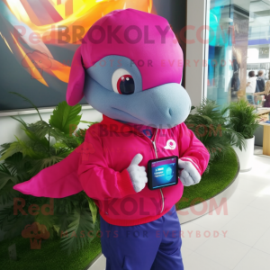 Magenta Dolphin maskot...