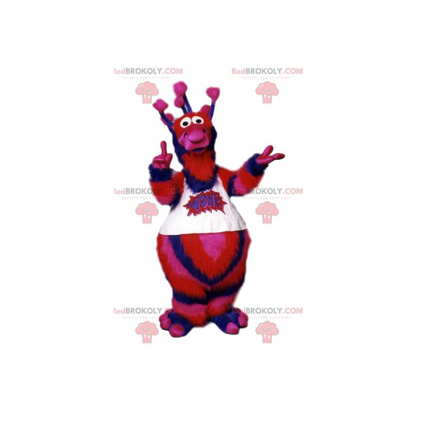 Tricolor alien mascot and its antennas! - Redbrokoly.com