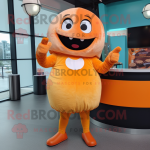 Orange Donut maskot kostym...