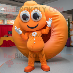 Orange Donut maskot kostume...