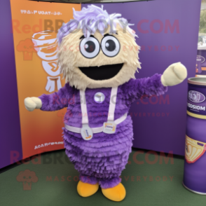 Lavender Ramen mascot costume character dressed with a Romper and Keychains