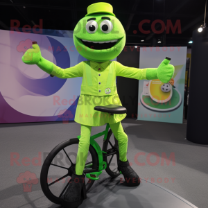 Lime Green Unicyclist...