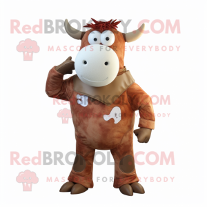 Rust Cow maskot kostume...