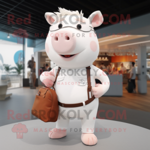 White Pig maskot kostume...