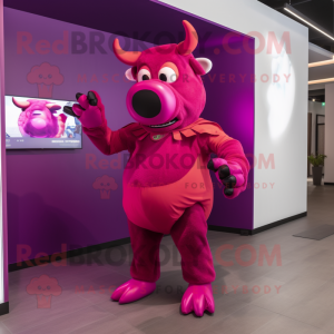 Magenta Bull mascotte...