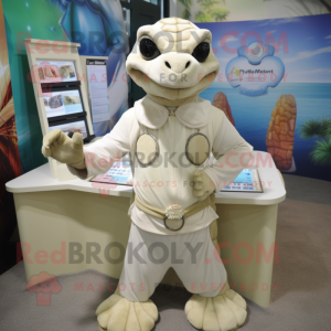 Cream Turtle maskot kostume...