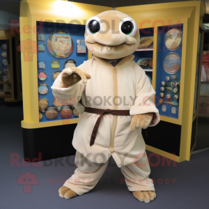 Cream Turtle maskot kostume...