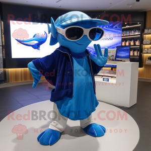 Blue Manta Ray mascotte...