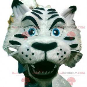 Royal white tiger mascot with its beautiful coat -