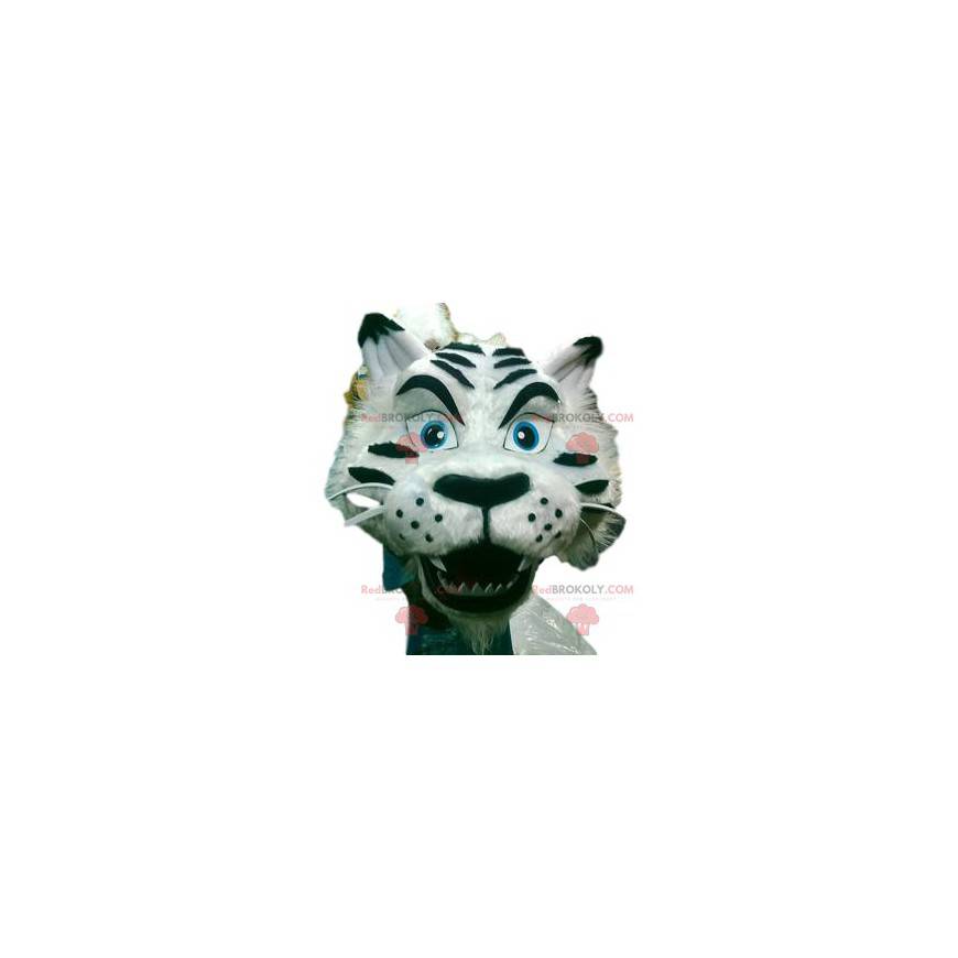 Royal white tiger mascot with its beautiful coat -