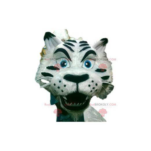 Royal white tiger mascot with its beautiful coat -