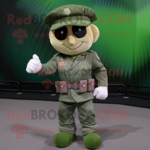 Peach Green Beret mascotte...