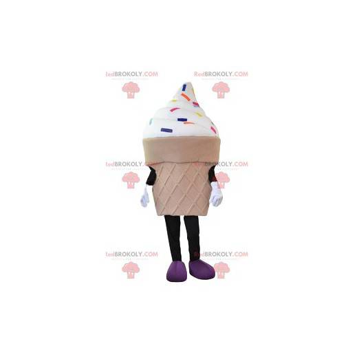 Kužel zmrzliny maskot a různobarevné nugety - Redbrokoly.com