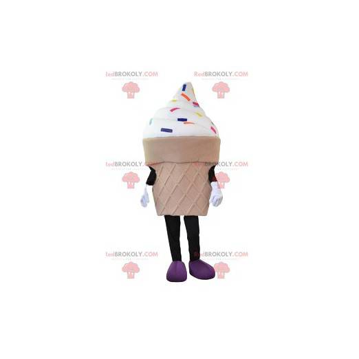 Mascot ice cream cone and multicolored nuggets - Redbrokoly.com