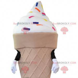 Mascot ice cream cone and multicolored nuggets - Redbrokoly.com