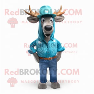 Turquoise Elk mascotte...