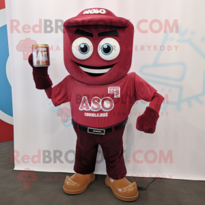 Maroon Soda Can maskot...