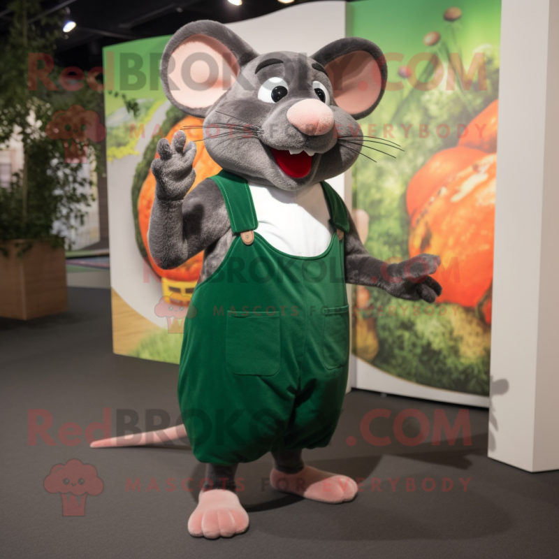 Forest Green Ratatouille mascot costume character dressed with a Tank Top and Pocket squares Forest Green Ratatouille mascot costume character dressed with a Tank Top and Pocket squares