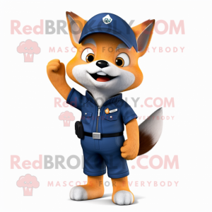 Navy Fox mascotte kostuum...