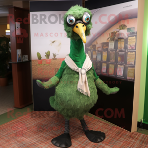 Groene Emu mascotte kostuum...