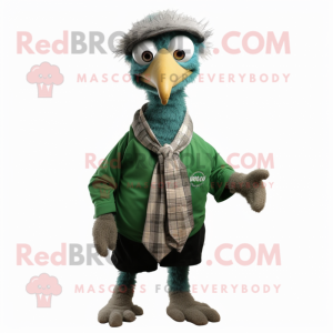Groene Emu mascotte kostuum...
