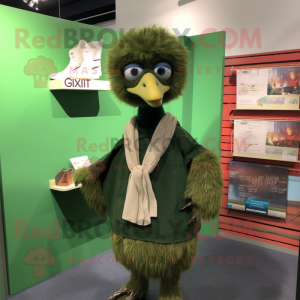Grønn Emu maskot drakt...