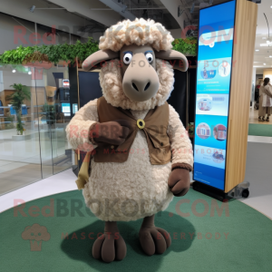 Brown Merino Sheep mascotte...