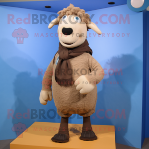 Brown Merino Sheep mascotte...