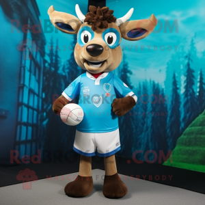 Cyan Deer mascotte kostuum...