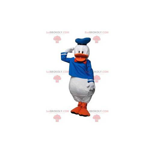 Maskot Donald se svým slavným kostýmem námořníka -