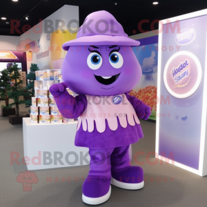 Purple Candy Box maskot...