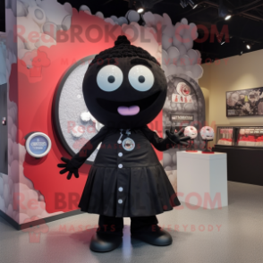 Black Candy Box mascot costume character dressed with a Poplin Shirt and Watches
