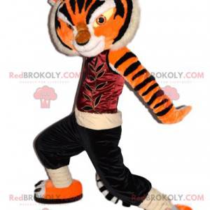 Mascotte de tigre avec sa tenue d'art martial - Redbrokoly.com