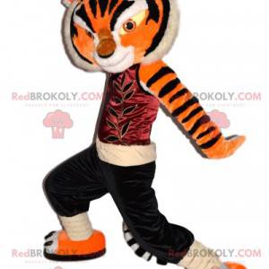 Tiger maskot med kampsport antrekk - Redbrokoly.com