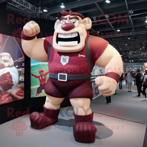 Maroon Strongman mascotte...