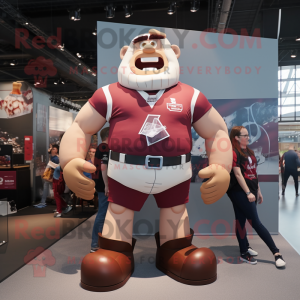 Maroon Strongman maskot...