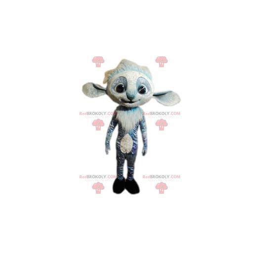Gray and white squirrel mascot with its big ears -