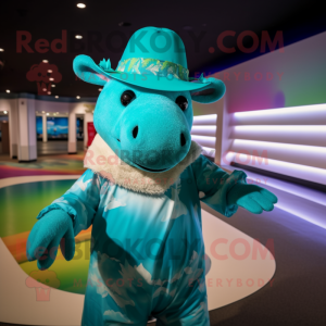 Turquoise Tapir mascotte...