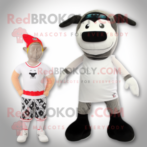 White Beef Stroganoff mascot costume character dressed with a Swimwear and Beanies