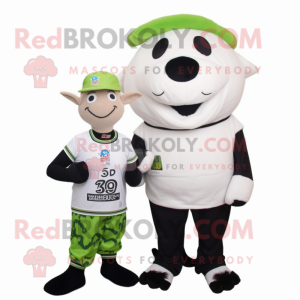 White Beef Stroganoff mascot costume character dressed with a Swimwear and Beanies