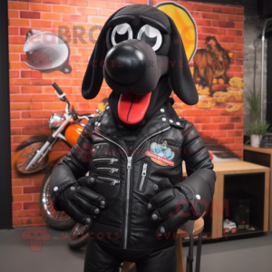 Black Hot Dogs maskot drakt...