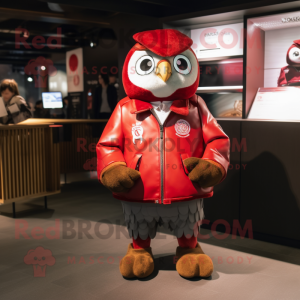 Red Owl maskot kostume...