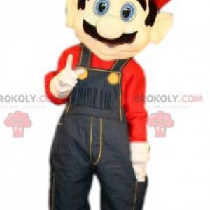 Mascot af Grand Mario Bros. med sine berømte blå overalls -