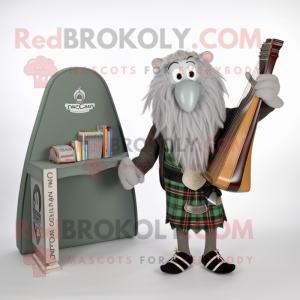 Grå Celtic Harpe maskot...