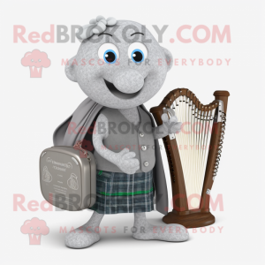Grå Celtic Harp maskot...