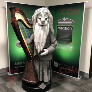 Grå Celtic Harpe maskot...