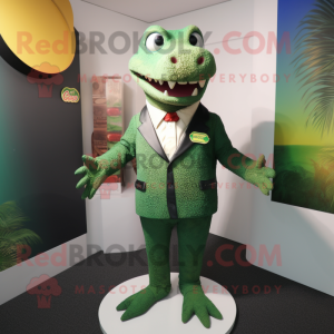 Green Crocodile mascotte...