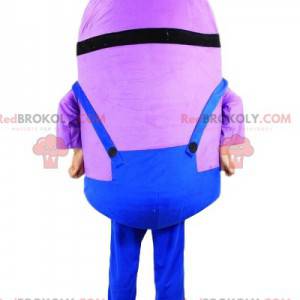 Purple Minion maskot, karakter af Mig, grim og grim -