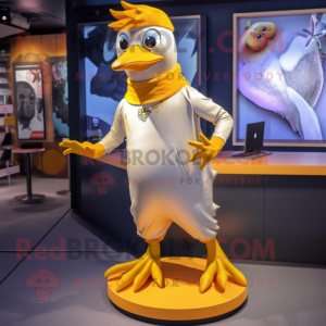 Gold Gull maskot kostume...